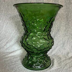 EO Brody Green Crinkle Vase 10 inches